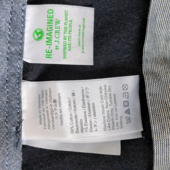 J Crew 484 Slim Fit 31 x 34 Brushed Twill Pants New Dark Green Navy Blue Chino - Picture 7 of 10